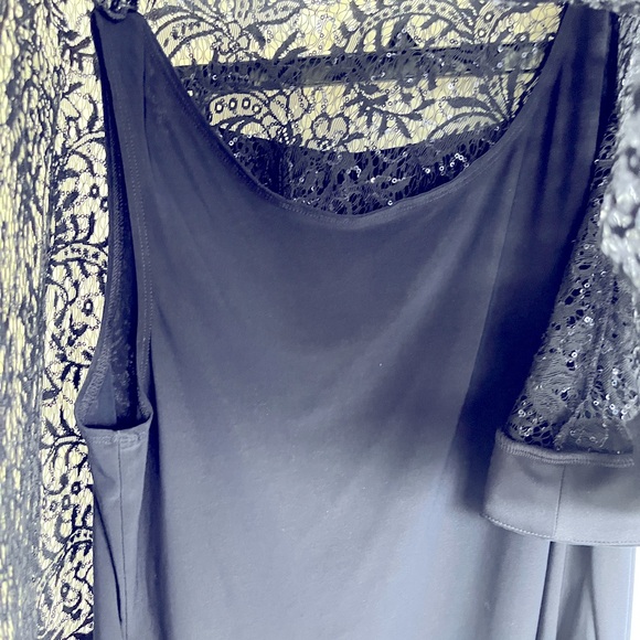 R&M Richard’s Women’s formal poncho and pant set Navy Size 12 - Picture 2 of 4